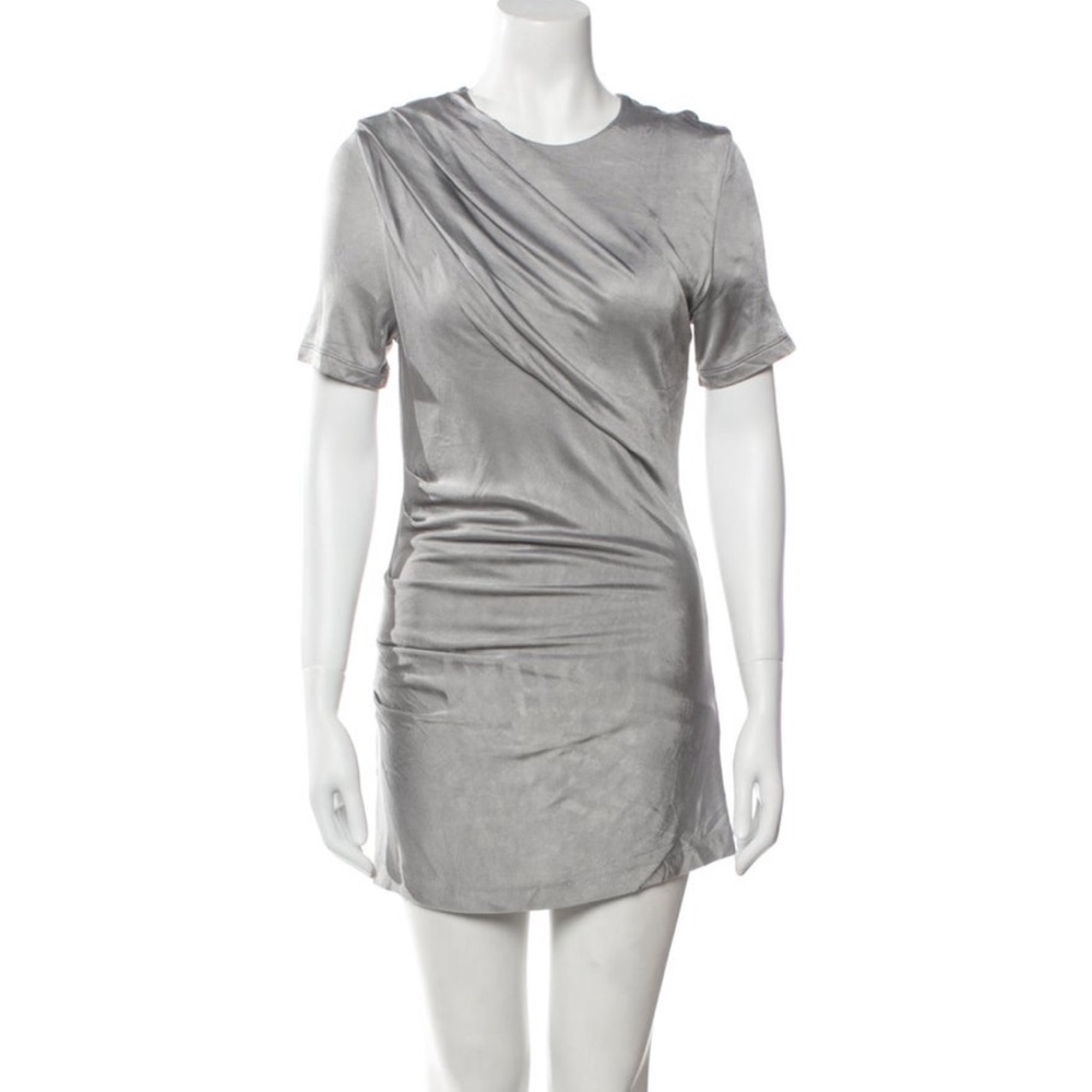 T by Alexander Wang Metallic Silver Dress